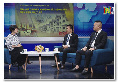 Luật sư Nguyễn Ngọc Khương trong chương trình "Hỗ Trợ Pháp Lý Cho Doanh Nghiệp Vừa Và Nhỏ" do Đài PTTH Hà Nội tổ chức trao đổi về chủ đề "Đưa Giá Chuyển Nhượng Bất Động Sản Tiệm Cận Thực Tế".