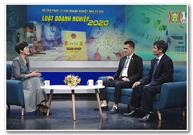 Luật sư Nguyễn Ngọc Khương tọa đàm trong chương trình "Hỗ Trợ Pháp Lý Doanh Nghiệp Vừa và Nhỏ" do Đài PTTH Hà Nội tổ chức về nội dung Luật Doanh Nghiệp 2020.