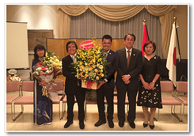 Luật sư Nguyễn Ngọc Khương tham gia buổi lễ vinh danh của Đại sứ quán Nhật Bản nhân sự kiện Giáo sư Trần Văn Thọ được Nhật Hoàng phong tặng Huân chương Thụy Bảo Tia Vàng.